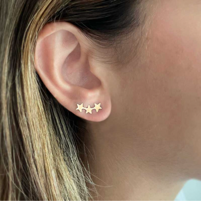 Gold Star Ear Climber