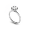 3 Ct Round Moissanite & 0.13 Ctw Diamond Hidden Halo Personalized Engagement Ring Stack