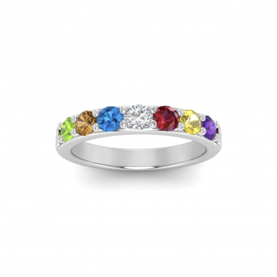 7 Stone Birthstone Ring