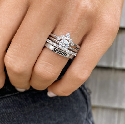 Dreamy Personalized Engagement Ring Stack