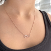 Silver Pavé CZ Infinity Necklace