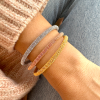 Silver Magnetic Clasp Popcorn Bangle Bracelet