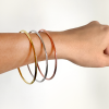 Gold Knife Edge Bangle Bracelet