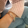 Gold Knife Edge Bangle Bracelet