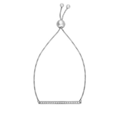 Pavé Horizontal Bar Friendship Bolo Bracelet 