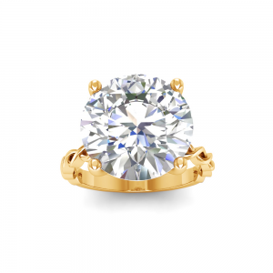 6 Ct Round Lab Diamond Twine Engagement Ring