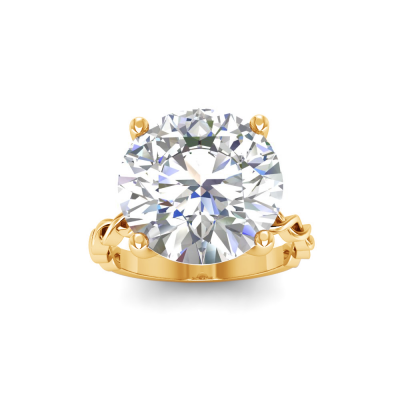 6 Ct Round Lab Diamond Twine Engagement Ring
