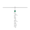Vertical Birthstone Script Name Necklace