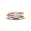 1.5 Ct Cushion Lab Diamond Hidden Halo Personalized Engagement Ring Stack