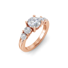 1.5 Ct Round Moissanite & .92 Ctw Moissanite Pave Engagement Ring
