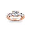1.5 Ct Round Moissanite & .92 Ctw Moissanite Pave Engagement Ring