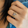 Evil Eye Birthstone Ring Stack