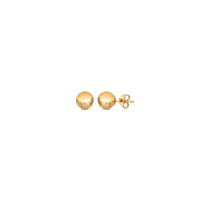 6mm Gold Ball Stud Earrings
