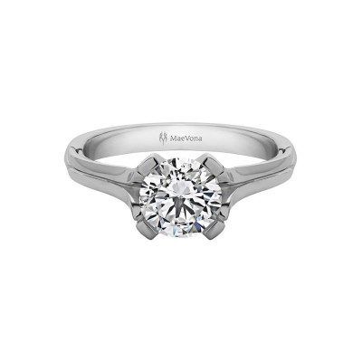 2 Ct Round Moissanite Oronsay Solitaire Engagement Ring