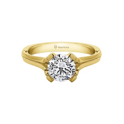 1.5 Ct Round Colorless Lab Diamond Oronsay Solitaire Engagement Ring