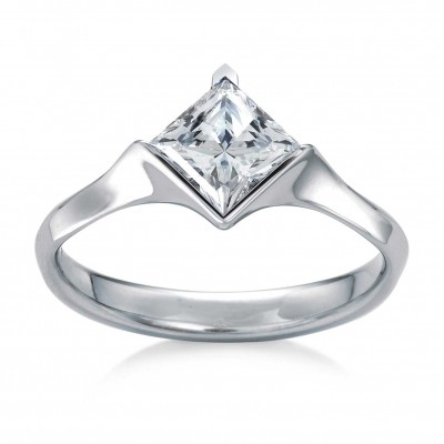 1.5 Ct Princess Moissanite Sanday Solitaire Engagement Ring