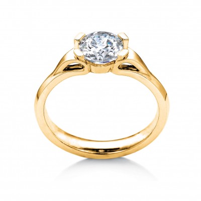 1.5 Ct Round Colorless Lab Diamond Eorsa Solitaire Engagement Ring