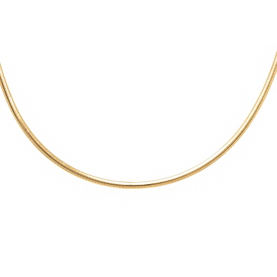 4mm Gold Classic Omega Necklace