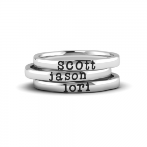 Eternity Personalized Ring Stack