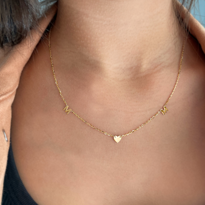 Two-Tone Gold MOM Necklace
