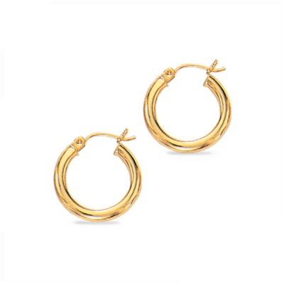 15mm Gold Hoop Earrings