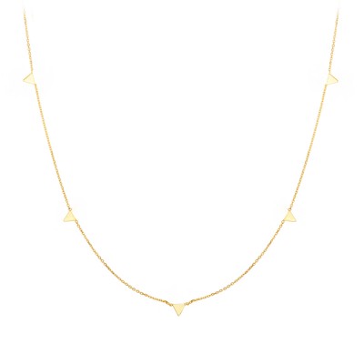 Gold Triangle Spike Necklace