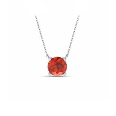0.5 Ct Round Birthstone Solitaire Pendant Necklace