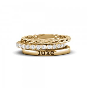 Twine Personalized Ring Stack