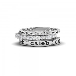 Trio Personalized Ring Stack