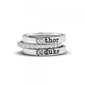 Puppy Love Pet Name Ring Stack