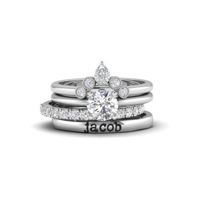 Dreamy Personalized Engagement Ring Stack