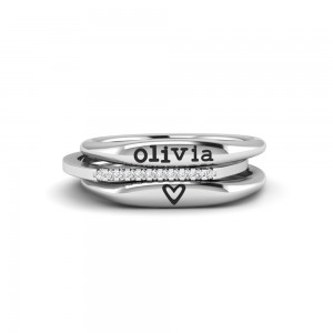 Cherish You Personalized Ring Stack