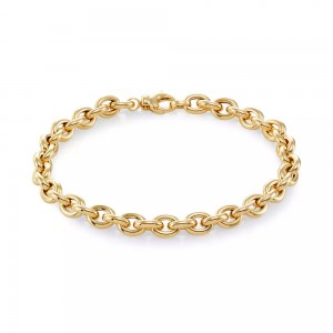 3.5mm Gold Rolo Link Chain Bracelet