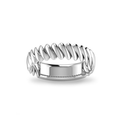 Cable Twist Wedding Ring