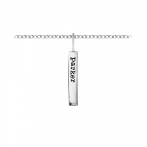 Small Personalized Vertical Bar Charm
