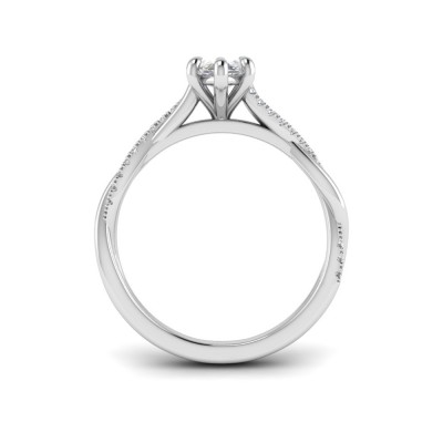1.14 Ctw Marquise Diamond Twisted Vine Engagement Ring, GIA Certified