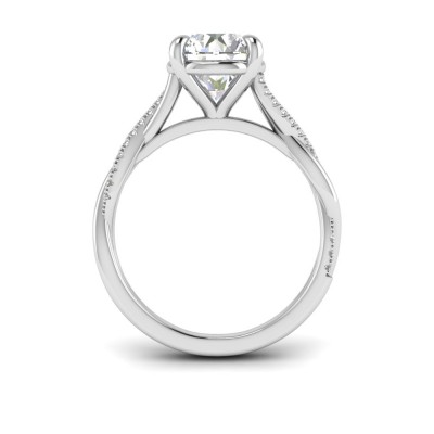 1.64 Ctw Round Lab Diamond Twisted Vine Engagement Ring, IGI Certified