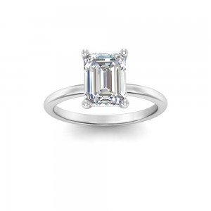 2 Ct Emerald Lab Diamond Solitaire Ring