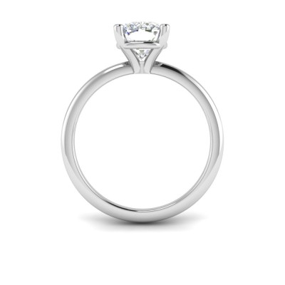 2 Ct Elongated Cushion Lab Diamond Solitaire Engagement Ring