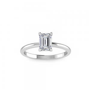 1 Ct Emerald Lab Diamond Solitaire Ring