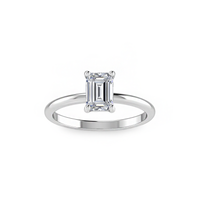 1 Ct Emerald Lab Diamond Solitaire Ring