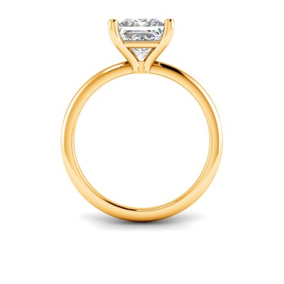4 Ct Princess Lab Diamond Solitaire Engagement Ring