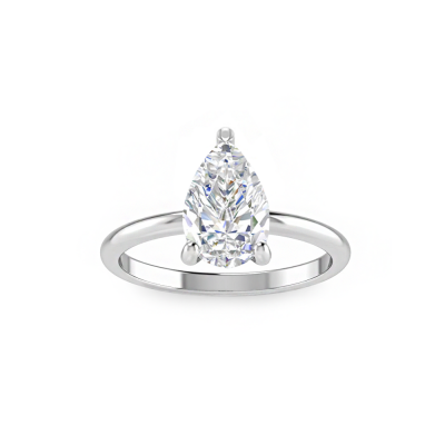 1.5 Ct Pear Lab Diamond Solitaire Ring