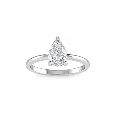 1 Ct Pear Lab Diamond Solitaire Ring