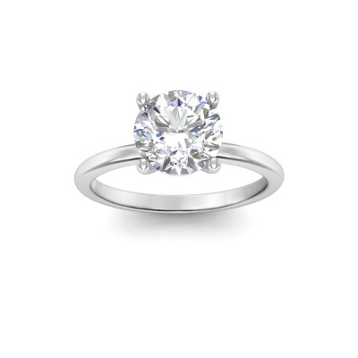 2 Ct Round Lab Diamond Solitaire Engagement Ring