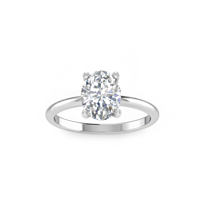 1.5 Ct Oval Lab Diamond Solitaire Ring