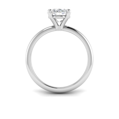 2 Ct Oval Lab Diamond Solitaire Engagement Ring