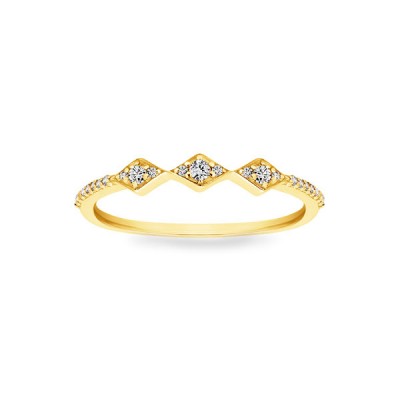 Lab Diamond Aztec Stackable Ring