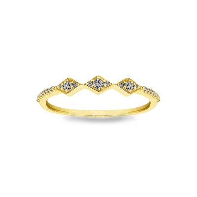 Diamond Aztec Stackable Ring