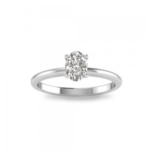 .75 Ct Oval Moissanite Solitaire Ring